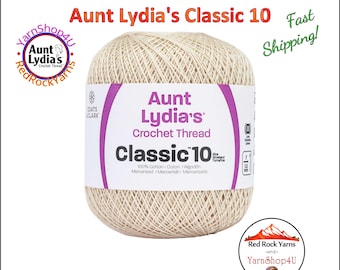 NATURAL - Aunt Lydia's Classic 10 Crochet Thread. 400yds. Item #154-0226