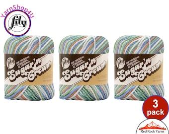 STONEWARE OMBRE 3 Pack! 2oz | 95yds. Lily Sugar N Cream The Original 100% Cotton Yarn. 2 ounces / 95 yards ea. 3 skeins Bulk Buy!