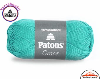 AQUIFER Patons Grace yarn Light weight #3. 100% Mercerized Cotton, 1.75 oz | 136 yards (50 g | 125 m) Item 24606262205
