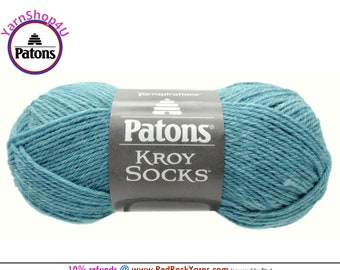 SALTWATER - Patons Kroy Socks Yarn is 1.75oz | 166yds Super Fine Weight (1) Sock Yarn. 75/25% Wool/Nylon (50g | 152m). Color 55739