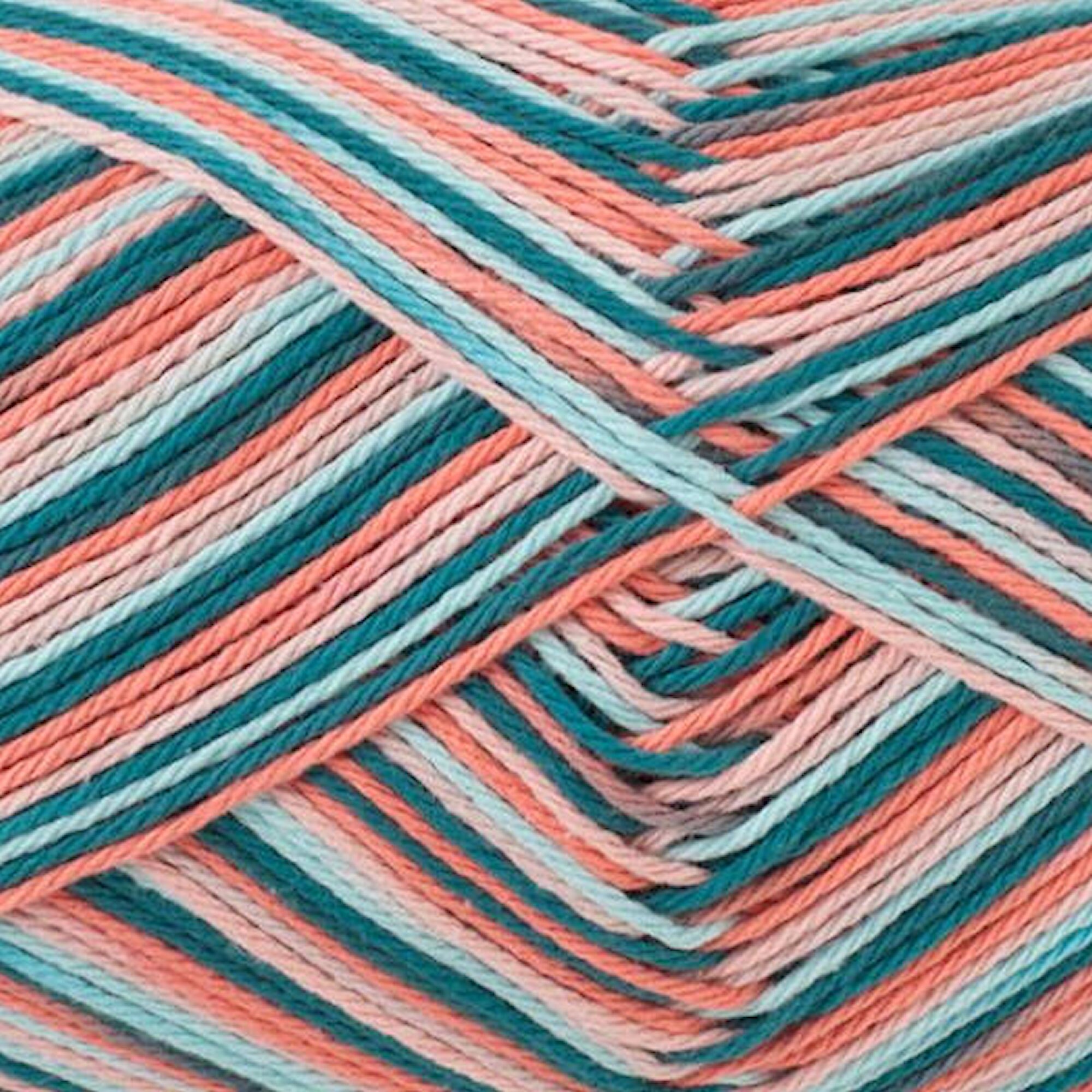 CORAL SEAS OMBRE 3 Pack! Super Size 3oz 143yds. 100 Cotton yarn. Lily Sugar N Cream. (3