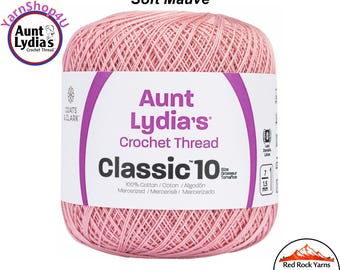 SOFT MAUVE - Aunt Lydia's Classic 10 Crochet Thread. 350yds. Item #154-1040