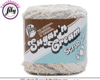 LINEN Lily Scrub Off - 2.6oz | 106yds of Lily Sugar'n Cream 100% Textured Cotton Yarn