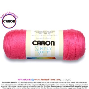 WATERMELON - Caron Simply Soft Brites 6oz / 315yds (170g / 288m) 100% Acrylic yarn. Item H970039604