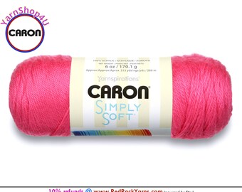 WATERMELON - Caron Simply Soft Brites 6oz / 315yds (170g / 288m) 100% Acrylic yarn. Item H970039604