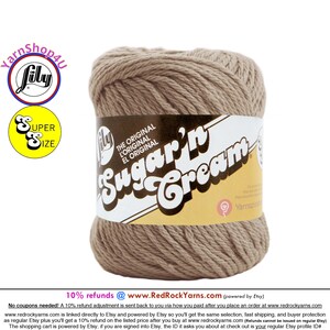 POTPOURRI Super Size 3oz, 143yds. 100% Cotton yarn. Original Lily Sugar N  Cream (3 ounces