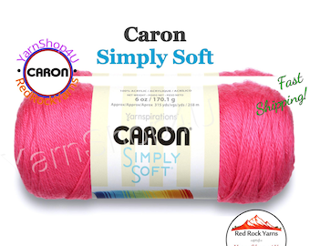 WATERMELON - Caron Simply Soft Brites 6oz / 315yds (170g / 288m) 100% Acrylic yarn. Item H970039604