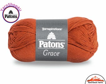 FIESTA Patons Grace yarn Light weight #3. 100% Mercerized Cotton, 1.75 oz | 136 yards (50 g | 125 m) Color #62628
