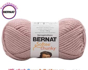 GRAY ROSE Bernat Softee Chunky Yarn Super Bulky Yarn. 3.5oz | 108yds | 100% Acrylic Yarn. Item 16112828800