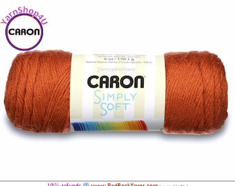 PUMPKIN - Caron Simply Soft 6oz / 315yds (170g / 288m) 100% Acrylic yarn. Item H970039765