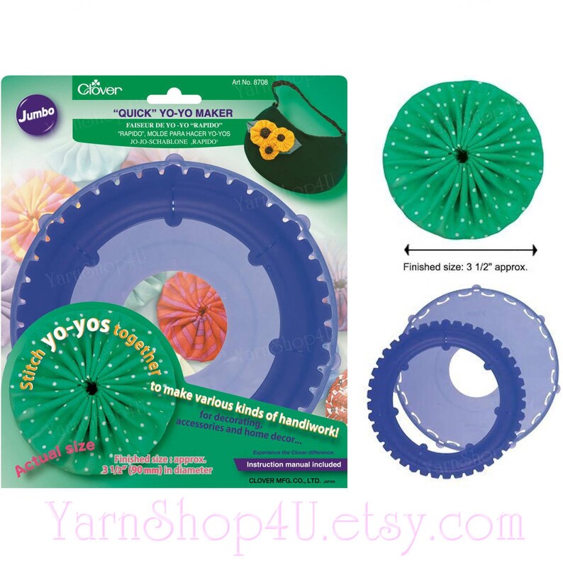 Yo-Yo Maker Clover #8701 Large 1 3//4/" Sewing Quilt Notion