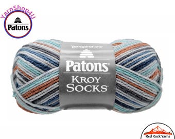 ADRIFT - Patons Kroy Socks Yarn is 1.75oz | 166yds Super Fine Weight (1) Sock Yarn. 75/25% Wool/Nylon (50g | 152m) Color 55750