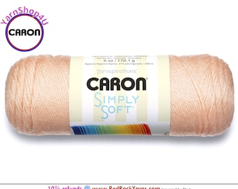 LIGHT COUNTRY PEACH - Caron Simply Soft 6oz / 315yds (170g / 288m) 100% Acrylic yarn. Item H970039737