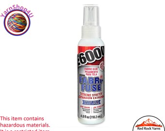 E6000 Fabri-Fuse 4.0 fl oz bottle. Washable, Flexible, Clear, Permanent Glue for fabric, felt, metal, wood, glass, rubber and much more