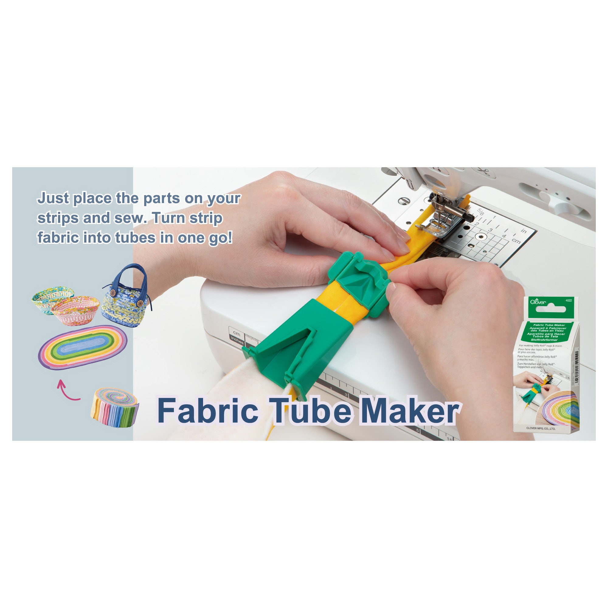 Clover Fabric Tube Maker is a Tool for Making Jelly Roll® Tubes for  Quilting, Rug Making and More. Art No 4022 -  Sweden