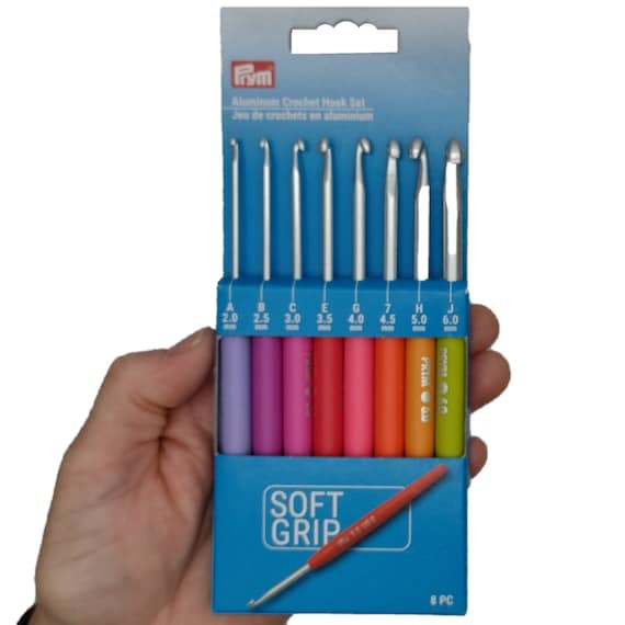 Mdoker Crochets Extra Longs, Poignées Ergonomiques Souples Pour Crochet Fait Main, Taille G/6 (4 Mm