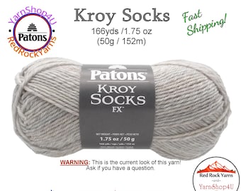 SEASHELL COLORS - Patons Kroy Socks FX Yarn is 1.75oz | 166yds Super Fine Weight (1) Sock Yarn. A Blend of 75/25% Wool/Nylon (50g | 152m)