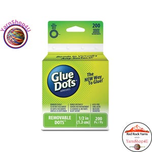 Glue Dots 1/2" Clear Dots on a Roll. Removable without leaving a messy residue. Acid Free. Bonds instantly. 200 Clear Glue Dots!