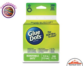 Glue Dots 1/2" Clear Dots on a Roll. Removable without leaving a messy residue. Acid Free. Bonds instantly. 200 Clear Glue Dots!