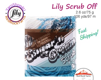 SPRING BLUE Lily Scrub Off - 2.6oz | 106yds of Lily Sugar'n Cream 100% Textured Cotton Yarn