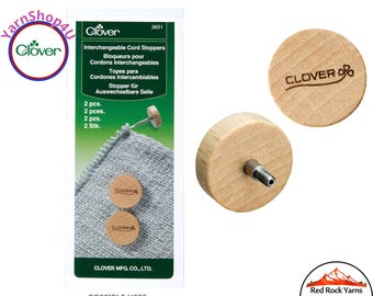 Interchangeable Cord Stoppers 2 per package. For use with Clover interchangeable cords. Clover SKU 3651