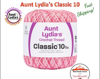 SHADED PINKS - Aunt Lydia's Classic 10 Crochet Thread. 300yds. Item #154-0015