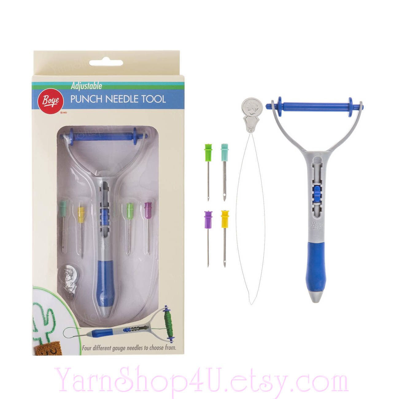 Boye Adjustable Length Punch Needle Tool Set come with 4 Etsy