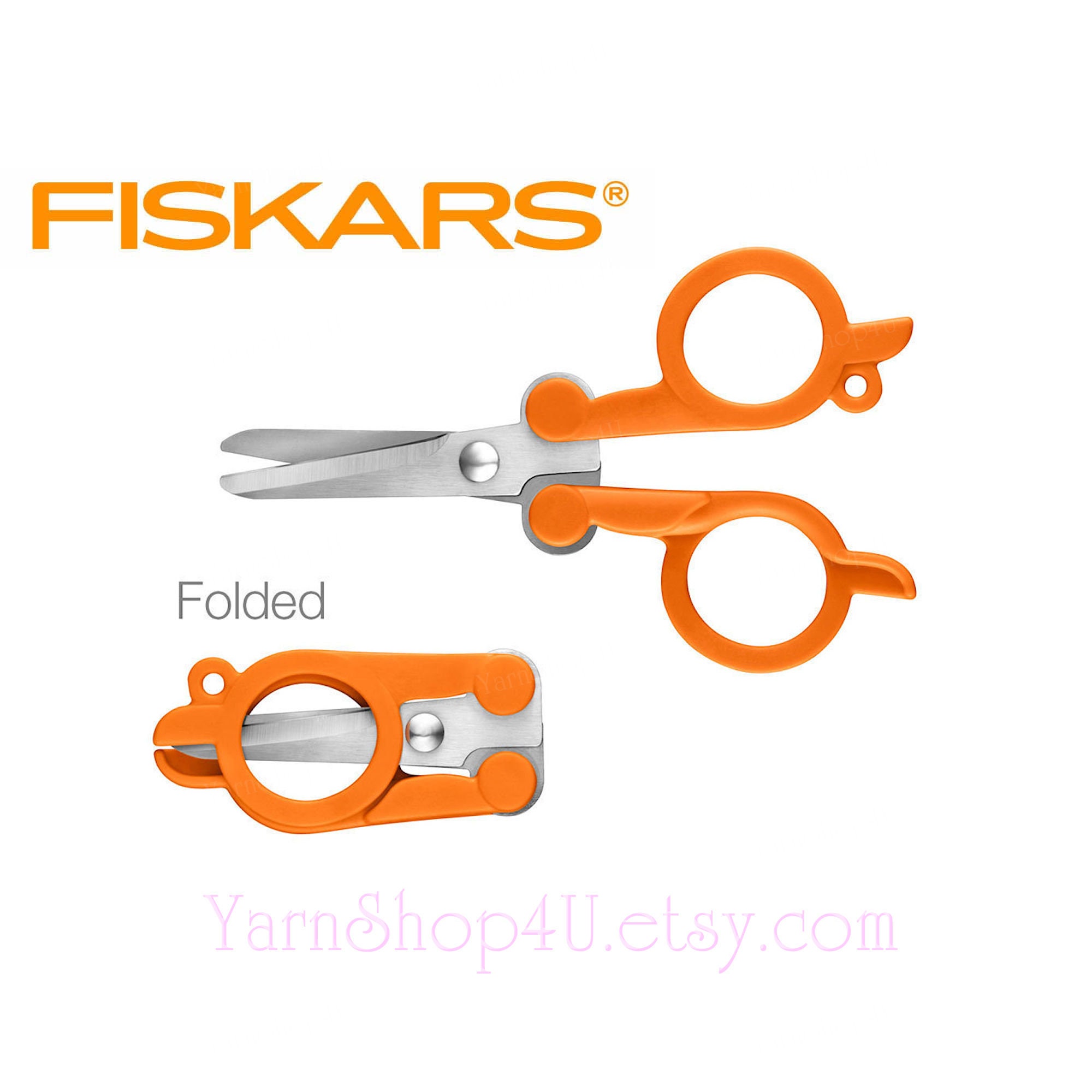 FISKARS Folding Travel Scissors. Folds down to 21/2 long. TSA