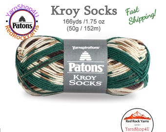WOODSIE - Patons Kroy Socks Yarn is 1.75oz | 166yds Super Fine Weight (1) Sock Yarn. A Blend of 75/25% Wool/Nylon (50g | 152m)