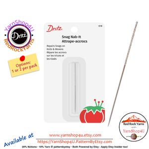 Snag Nab It Tool by Dritz. (Get 1 pack or 2!) Use to fix snags in knits and wovens. Item #618
