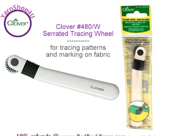 Clover Serrated Edge Tracing Wheel - Used for marking directly onto fabrics. Suitable for marking on thin fabrics. #480/W
