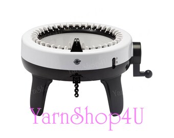 LOOM KNITTING MACHINE, Loops Threads. 40 Needles Hand crank knitting machine, Round or Flat. Great YouTube Review; must watch! Knitting Loom