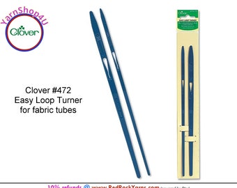 Clover Easy Loop Turner (2/pkg) - Turn fabric tubes right side out and Thread cord, elastic, batting strips through casings and tubes. #472