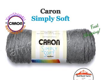 GRAY HEATHER (HEATHER) - Caron Simply Soft Heathers 5oz / 250yds (141g / 228m) 100% Acrylic yarn. Color #9509