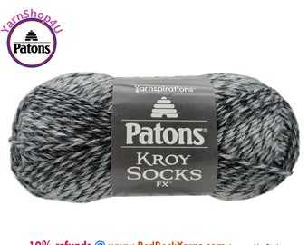 SIDEWALK COLORS - Patons Kroy Socks FX Yarn is 1.75oz | 166yds Super Fine Weight (1) Sock Yarn. A Blend of 75/25% Wool/Nylon (50g | 152m)
