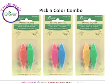 Clover Plastic Tatting Shuttles, Assorted Colors