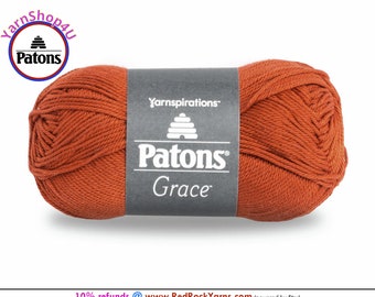 FIESTA Patons Grace yarn Light weight #3. 100% Mercerized Cotton, 1.75 oz | 136 yards (50 g | 125 m) Color #62628