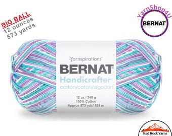 BEACH BALL BLUE - 12oz | 573 yards! Bernat Handicrafter Big Ball 100% Cotton Yarn. Item 16203433316