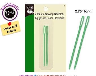DRITZ  Plastic Sewing Needles. 2 per package. 2.75" long. Dritz #47