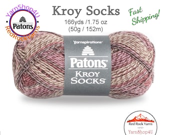 BROWN ROSE MARL - Patons Kroy Socks Yarn is 1.75oz | 166yds Super Fine Weight (1) Sock Yarn. A Blend of 75/25% Wool/Nylon (50g | 152m)