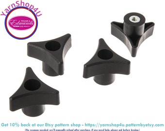 4 Tensioner Knobs for Frank Edmunds carriage bolts (does not work with Handi-Clamp Scroll Frames). Item #5618