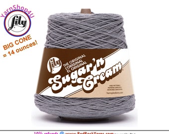 OVERCAST - 14oz | 674 yards Cone. Lily Sugar N Cream Cotton yarn. 100% cotton. Item Item 10300202730