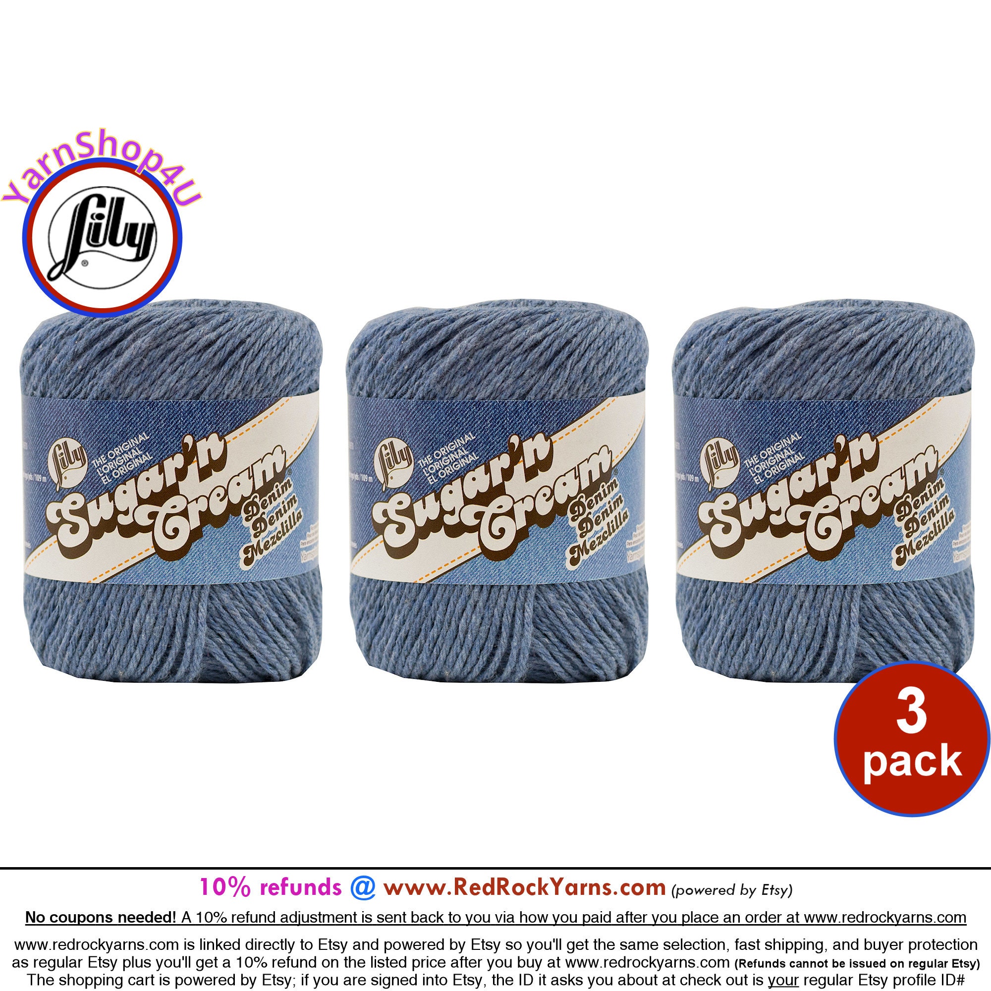 Lily Sugar'n Cream The Original Yarn, Jute, 2.5oz(71g), Medium