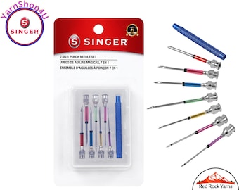 Singer 7-in-1 Interchangeable Fine Punch Needle Set #01793 (9 piece set; threader not included in this kit)