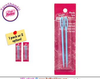 Susan Bates Plastic Yarn Needles (Get 1 pack or 2). 2 needles per pack. Large plastic 3 3/4 Inches. #14084