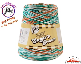 AHOY OMBRE - 14oz | 674 yards Cone. Lily Sugar N Cream Cotton yarn. 100% cotton. Item 10300202013