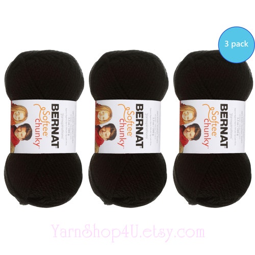 WHITE 3 Pack Bernat Softee Chunky Yarn Super Bulky Yarn. Etsy