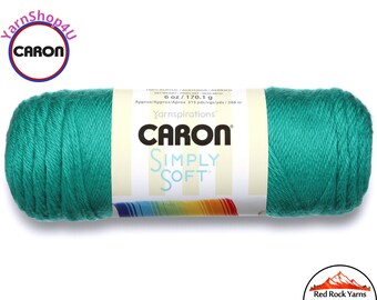 COOL GREEN - Caron Simply Soft 6oz / 315yds (170g / 288m) 100% Acrylic yarn. Item H970039770
