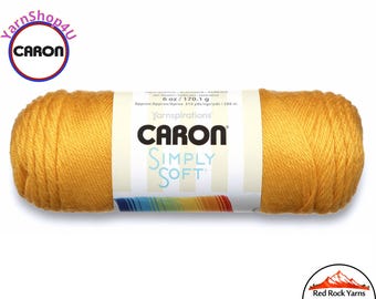 GOLD - Caron Simply Soft 6oz / 315yds (170g / 288m) 100% Acrylic yarn. Item H970039782