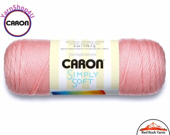 SOFT PINK - Caron Simply Soft 6oz / 315yds (170g / 288m) 100% Acrylic yarn. Item H970039719